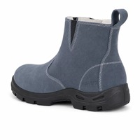 Bottes de sécurité AIMVVSEC à embout d'acier avec fermeture éclair latérale, isolation électrique 6KV, semelle antidérapante en caoutchouc PU, daim, pour l'hiver en usine