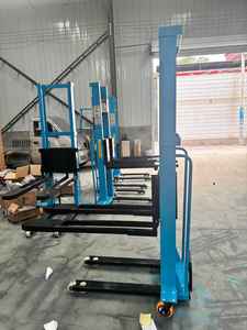 מלגזה חשמלית ניידת עם טעינה עצמית, גובה הרמה 1.3 מטר/1.6 מטר, קיבולת 1000 ק\\\"ג, מחיר נמוך - Product Image 6