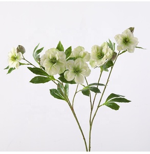 Spray de roses artificielles en soie de haute qualité, triple, pour la décoration d'événements - Product Image 3