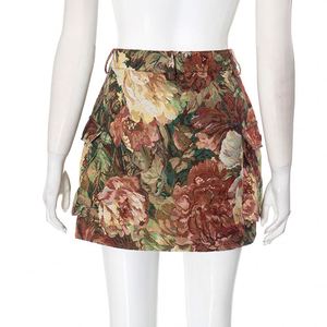 2024 Boutique automne hiver manches longues <span class=keywords><strong>fleur</strong></span> imprimé vestes jupe ensemble femmes ensembles - Product Image 6