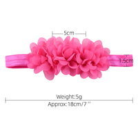 Ikat Rambut Bunga Chiffon Mutiara Jahitan Tangan 5cm untuk Dekorasi Bunga Anak-Anak yang Cantik
