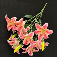 58cm Großhandel künstliche Blume Lilie 9-Kopf PU Hintergrund dekoration Seiden blumen Calla Lily Bouquet