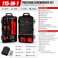XFTOOLS XF0115A Kit de tournevis de précision 115-en-1 pour réparation électronique, garantie 1 an pour téléphones portables, montres et ordinateurs