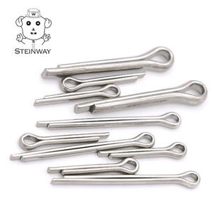 หมุดแบบกำหนดเอง <span class=keywords><strong>ISO1234</strong></span>หัวแบนสแตนเลสสตีลหมุดปักพร้อมแหวนยึดร่องสำหรับคลิป E - Product Image 6