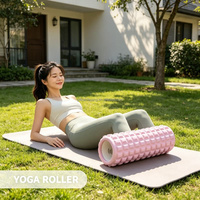 Rodillo de Espuma Multifuncional para Yoga y Fitness, Masajeador de Piernas y Cintura, Alivia el Dolor de Hombros, Brazos y Músculos, para Adultos, Adolescentes y Niños