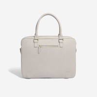 Bolso de hombro de alta gama con logotipo personalizado para hombre y mujer, bolsa para portátil de cuero pu, con asa