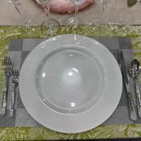 Service de table en verre Offre Spéciale Assiettes de présentation pour mariage Assiette de présentation en verre blanc