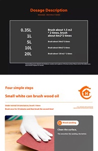 Sơn dầu chống ăn mòn Tung Sơn mài gỗ không thấm nước Màu trong suốt Sơn mài gỗ nguyên khối để sử dụng ngoài trời Chất bôi trơn sáp gỗ - Product Image 6