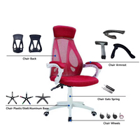 Vente en gros de chaise de bureau pour réunion de direction avec conception de maille tournante avec des accessoires personnalisables en matériau certifié Bifma