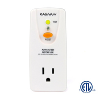 Prise GFCI NANDAO 3 broches homologuée ETL 120V US, adaptateur de protection contre les surtensions industriel, 15A, qualité hospitalière, conversion portable