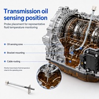 Capteur de température NTC GAIMC pour la surveillance de l'huile de transmission automobile, sonde métallique, support de montage, câble tressé, OEM