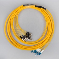 Câble de raccordement en fibre optique monomode personnalisé 2-24 cœurs SC/FC/LC/ST, faisceau de 4-12 cœurs, 5-200m, OS2, gaine PVC/LSZH, compatible PoE/GSM/SDK