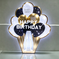 Ballon LED en acrylique personnalisé pour présentoir de bouteilles, idéal pour les anniversaires, la Saint-Valentin, Noël, et comme glorificateur lumineux pour les soirées en boîte de nuit