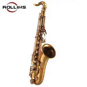 Instrumentos musicais altos f # bb, chave dourada laca RST-9902 tenor saxofone