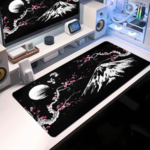 Tappetino per Mouse da Gaming XXL Sakura Bianco 900 X 400mm Premium Fuji con Bordi Rinforzati Durevoli e Superficie Antiscivolo di Alta Qualità - Product Image 1