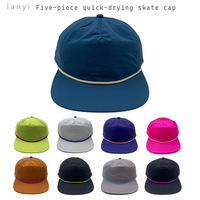 Gorra Snapback Personalizada con Logotipo Bordado 3D, de Nylon Impermeable, con Visera Plana, Dos Tonos, para Actividades al Aire Libre, OEM, Venta al Por Mayor, MOQ50