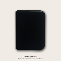 Étui de téléphone en cuir ciré noir gaufré pour 18 Fold, luxe, véritable, antichoc, magnétique, OEM personnalisé