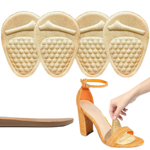 Demi-semelles en gel de <span class=keywords><strong>silicone</strong></span> confortables pour femmes, coussinets de massage en PU pour l'avant-pied, soulagement de la fasciite plantaire, absorption des chocs, fabriquées en Chine - Product Image 1