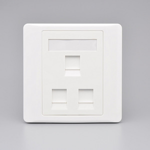 Plaque frontale PC ignifuge OEM usine XXD réseau domestique/bureau <span class=keywords><strong>RJ45</strong></span> avec keystone 2 ports 86 type plaque frontale britannique - Product Image 6