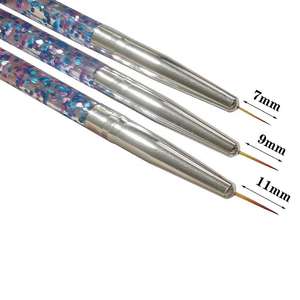 Juego de 3 Herramientas de Nail Art HQ Mixed Proc Discount, Nuevas Herramientas de Nail Art Transfronterizas, Plumas de Nailon Planas para Dibujar Líneas y Tallar para Pintar Uñas - Product Image 2