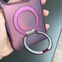 Étui de téléphone de luxe antichoc avec anneau magnétique pour iPhone DUO, protection d'objectif lisse en TPU+PC