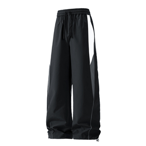 Logotipo personalizado suelto otoño 2025 nuevos Pantalones rectos para hombres americanos sueltos Joker pantalones casuales deportivos para jóvenes transpirables frescos - Product Image 1