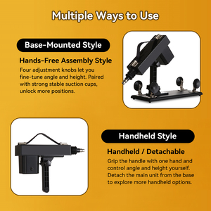 BANSEY Electric Motorized Sex <b>Machine</b> 2-in-1 Handheld Base-Mounted 380 Cycles Rapid Piston Multi Angle Suction Mount Wired - Product Image 3