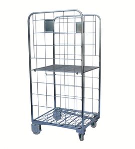 Özelleştirilmiş boyutları yüksek kalite ağır katlanabilir çelik lojistik rulo kafes tekerlekli konteyner örgü arabası - Product Image 3