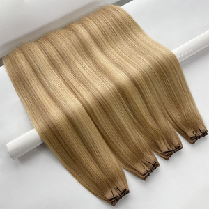 Extensioni per capelli Remy europei a doppia trama piatta in PU con foro invisibile, design innovativo, senza cuciture, di alta qualità 2026 - Product Image 5