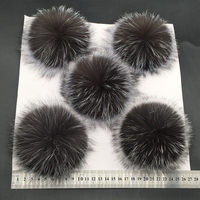 Pompons en fourrure de raton laveur naturelle en gros - Accessoires fourrés haute densité à prix d'usine