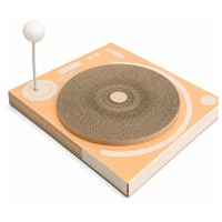 Griffoir pour chat en carton, design disque vinyle, forme tourne-disque, pour chats d'intérieur, vente en gros, fourniture d'usine