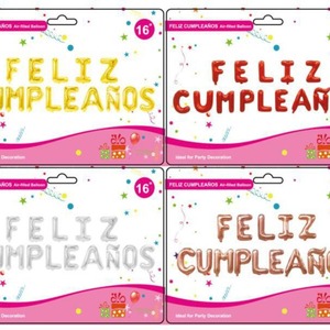 Feliz Cumpleanos Letter <b>Balloons</b> 16 Inch Air Fill Birthday Party <b>Decoration</b> - Product Image 1