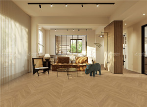 Luxury Wooden Style Porcelain Tile 60x60cm Low-Shine Finish Indoor Wall &amp; Floor Covering Apartment Wood Effect Floors - Product Image 4