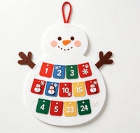 Filz-Weihnachtsbaum-Adventskalender-Anhänger: Liebevolles Geschenk für Kinder, für den Innenbereich, Kamin, Wand, Weihnachtsfeiertage