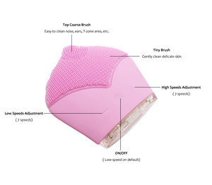 Cepillo <span class=keywords><strong>Limpiador</strong></span> Facial <span class=keywords><strong>de</strong></span> Silicona con Carga Inalámbrica Directa <span class=keywords><strong>de</strong></span> Fábrica, Resistente al <span class=keywords><strong>Agua</strong></span> y con Vibración - Product Image 5