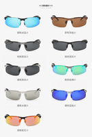 Kacamata Sepeda Photochromic Gorpcore, Pelindung Setengah Bingkai Aluminium Magnesium Resin, Kacamata Olahraga Warna-warni, Pabrik OEM