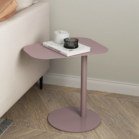 Table basse en forme de L, petite, à structure démontable, en métal, design nordique moderne, revêtement en poudre époxy, pour salon