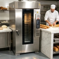 Four rotatif à 5, 10 ou 15 plateaux pour boulangerie, four à pizza commercial électrique ou à gaz à air chaud, four grille-pain à haute efficacité