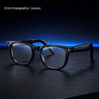 Lunettes Intelligentes avec Caméra HD 1080P, 800W Pixels, Audio Sans Fil BT 5.3, Enregistrement Vidéo 2K, Assistant Vocal IA, WiFi