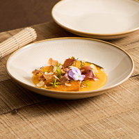 Assiette à soupe en porcelaine rustique brun à glaçure réactive, bol à pâtes profond de 8 à 10 pouces, plat à salade en céramique de forme organique pour restaurant