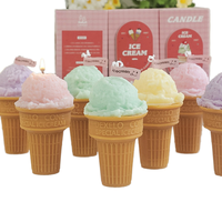 Eiscreme-förmige Handgemachte Sojawachs-Kerze Kreative Duft-Aromatherapie Geschenkkerze