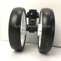 Roue pivotante de poussette de 6 pouces avec pneu EVA et jante en plastique, capacité de charge de 25 kg, dureté du pneu 50-55A pour poussette de bébé