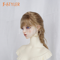 FStyler Français Tresses Poupée Perruques Synthétique Mohair BJD Cheveux 1/6 1/4 1/3 Personnaliser Usine Perruque Poupées Accessoires