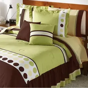 Juego de edredón doble Marina con diseño de lunares y volantes para ropa de cama, material de poliéster, estilo moderno - Product Image 3