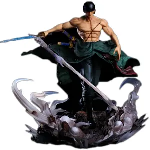 High Quality 28cm One Pieces Figure Ghost Eyes Zoro Statue Anime Action Figure Resin GK Toy GK Model For Boys Grft