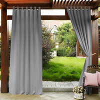 DaiRui Rideau occultant d'extérieur imperméable en polyester 100% coupe-vent à languettes pour gazebo