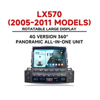 Sistema Multimedia Portátil con Navegación GPS Android Auto y Carplay Inalámbrico de 8 Núcleos, Pantalla OLED de 12.3 Pulgadas y DSP para Lexus LX570 2005-2011