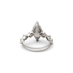 Anelli Personalizzati Paston con Moissanite Taglio Marquise 7*14mm 3ct, Gioielli da Donna, Anello Nuziale che Supera il Test del Diamante - Product Image 6