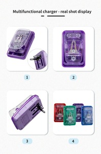 Pengisi daya Dinding Universal multifungsi, desain kodok warna-warni EU untuk baterai ponsel & kamera pengisi daya baterai Port AC - Product Image 6
