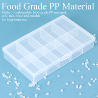 Boîte de rangement en plastique transparente SUNSHING à 10 compartiments, petite boîte d'assortiment pour boutons, vis, matériel de pêche, pilules